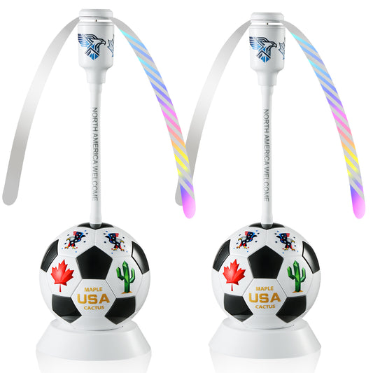 chemotex Soccer Theme Fly Fans for Tables, Portable Food Fans to Keep Flies Away, Outdoor Bug Fan Fly Deterrent for Picnic, BBQ, Patio, World Cup Party Supplies, Battery Operated Fly Repellent Fan 2 Packs
