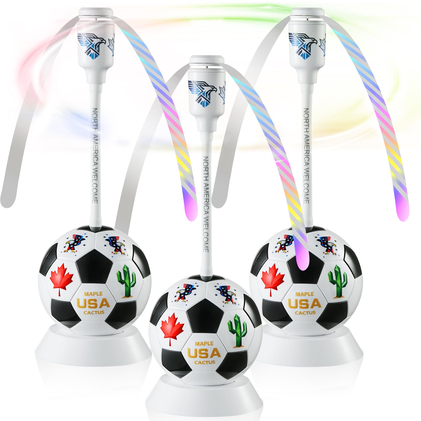 chemotex Soccer Theme Fly Fans for Tables, Portable Food Fans to Keep Flies Away, Outdoor Bug Fan Fly Deterrent for Picnic, BBQ, Patio, World Cup Party Supplies, Battery Operated Fly Repellent Fan 3 Packs