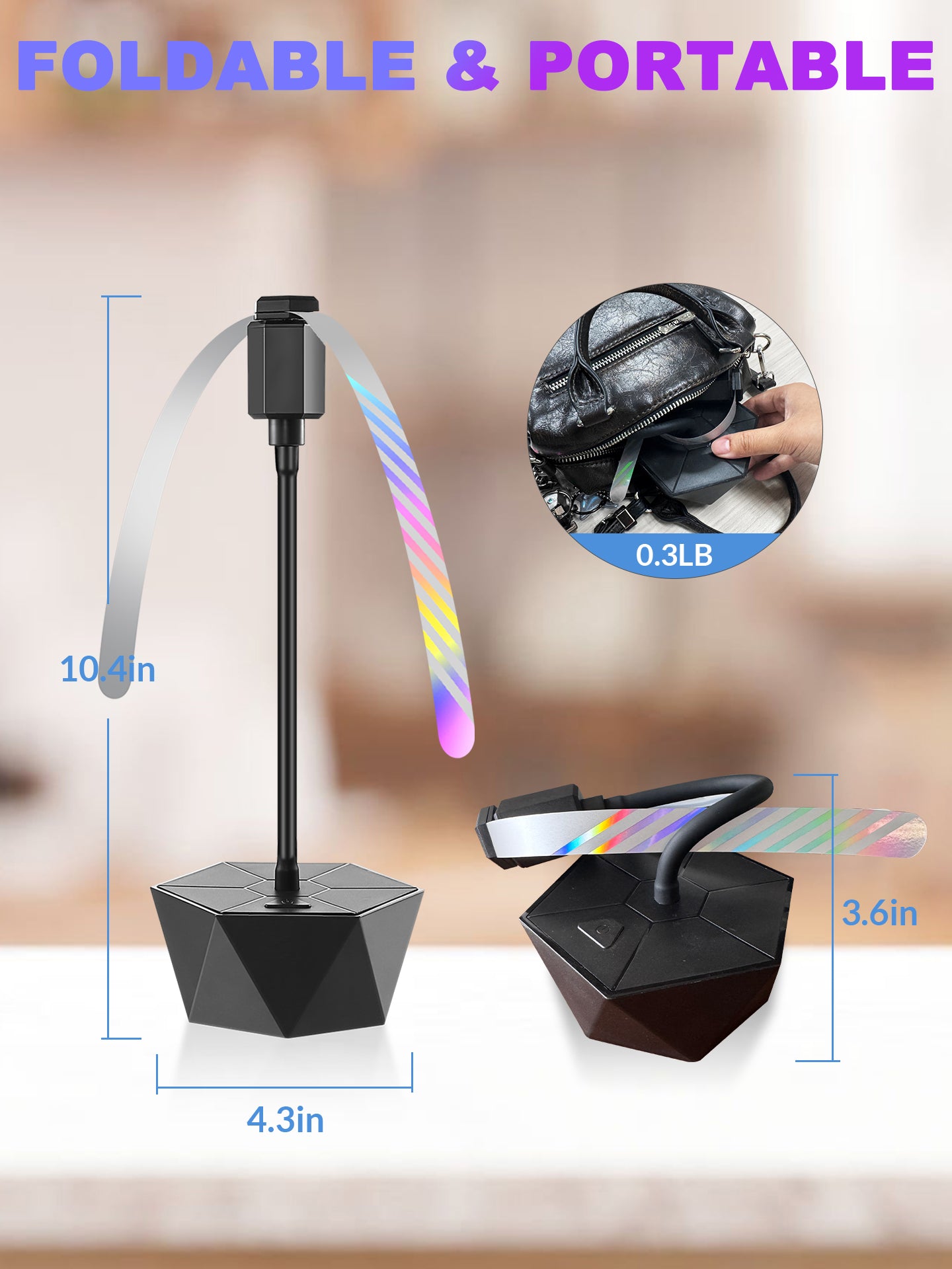 Fly Fans for Tables, Repellent Fans Keep Flies Away, Fly Spinner Table Top with Holographic Blades, Flies Deterrent for Picnic, Party, BBQ (Black, 4 Pack)
